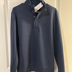 Polo by Ralph Lauren Dark Blue Button-Up Sweatshirt